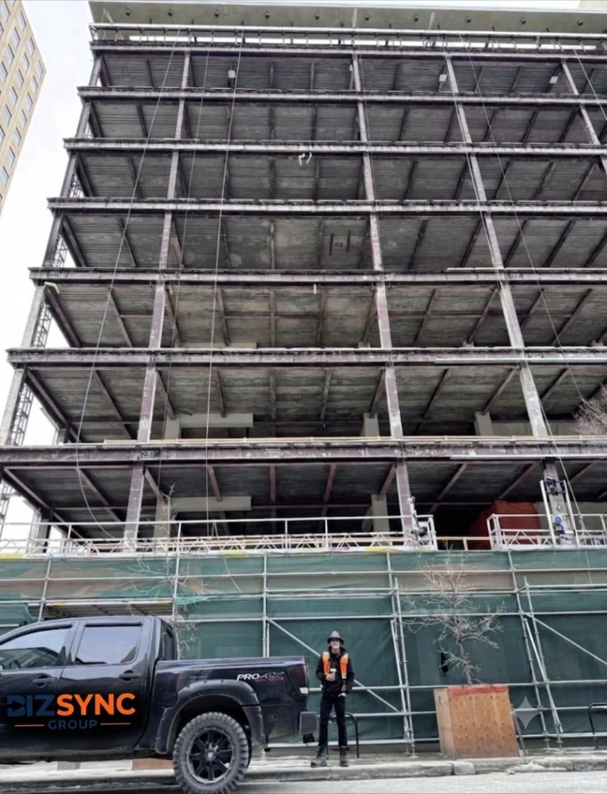 BizSync workers on a Canadian industrial construction site
